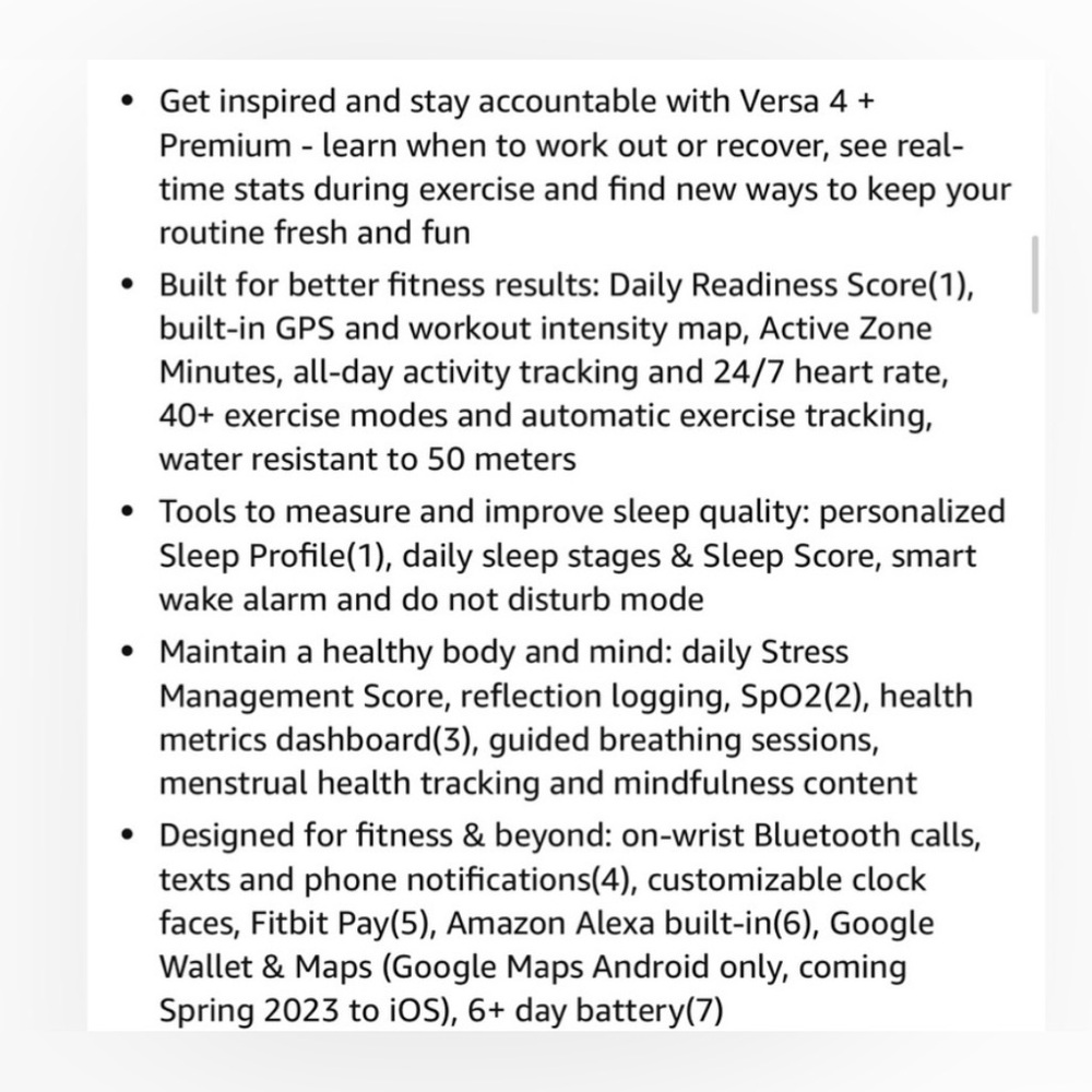 Fitbit Versa 4 Fitness Smartwatch - Picture 3 of 5